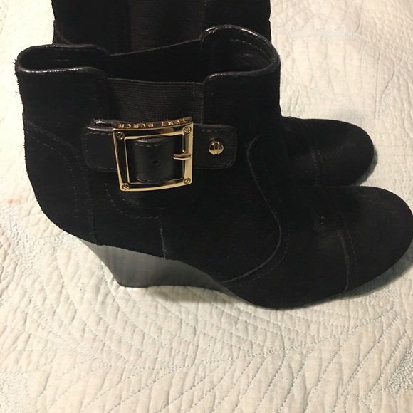 Tory Burch Suede ankle black boots - Picture 3 of 7